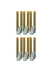 Novaliv Stabkerzen LED mit Timer GOLD 12 Stück indoor - 6 Stunden - ECHTWACHS in Gold