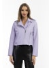 faina Damen Bikerjacke Aus Kunstleder in Flieder