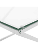 Beliani Couchtisch BEVERLY in Silber/Transparent - (W) 60 x (H) 45 x (L) 60 cm