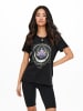ONLY 2er-SET Print T-Shirt Kurzarm Top mit Design Druck in Schwarz-2