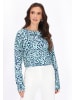 faina Women Sweater in light blue navy jelly mint