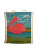 Mr. & Mrs. Panda Einkaufstasche Flamingo Stolz Design mit Spruch in Weiß