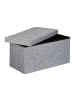 relaxdays Faltbare Sitzbank in Grau - (B)76 x (H)38 x (T)38 cm