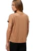 Zero  Satinshirt mit Wellensaum in Cinnamon Swirl