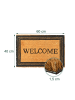 relaxdays Fußmatte "Welcome" in Natur/ Schwarz - 60 x 40 cm