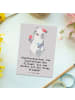 Mr. & Mrs. Panda Postkarte Ergotherapeutin Superhelden mit Spruch in Grau Pastell
