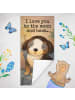 Mr. & Mrs. Panda Badetuch Hund Entspannen Design mit Spruch in Grau Pastell