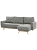 Beliani Ecksofa SIRO in Grau/Braun - (W) 240 x (H) 95 x (L) 142 cm linksseitig