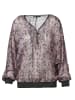 KOROSHI Bluse mit langen ärmeln in bunt