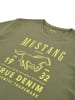 Mustang T-Shirt Basic Print Tee in Oliv