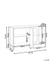 Beliani Vitrine LANGFORD in Schwarz - (W) 137 x (H) 83 x (L) 40 cm