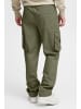 !SOLID Cargohose SDGint 21301089-ME lange gerade Cargo-Hose mit elastischen Bündchen in Grün