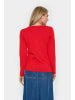 SAINT TROPEZ Strickpullover MilaSZ Gerade Passform in Flame Scarlet