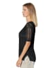 MADELEINE Luftiger Sommerpullover mit Ajour-Muster in schwarz