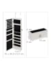 relaxdays Schmuckschrank in Weiß - (B)37 x (H)120 x (T)11,5 cm