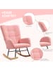 HOMCOM Schaukelstuhl-94L x 70B x 100H cm-Rosa