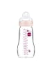 MAM Babyflasche Feel Good matt, Glas, 260 ml, ab 0M in Rosa