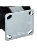 relaxdays 2 x Bockrolle in Schwarz/ Silber - 3.00-4
