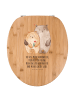Mr. & Mrs. Panda Holz Toilettendeckel Bären Liebe mit Spruch in Braun