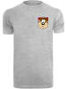 F4NT4STIC T-Shirt Looney Tunes Tasmanian Devil Face Faux Pocket in grau meliert