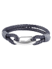 Adeliás Unisex Armband – Textilarmband aus Leder 22 cm in grau