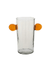 URBAN NATURE CULTURE Vase mit Ohren in Transparent | Apricot Orange