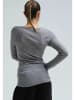Seamless Basic T-shirt Woolen Jade in Grey Melange