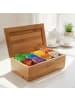 relaxdays Teebox in Natur - (B)28,5 x (H)9 x (T)16 cm