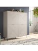 Inn.Furn Highboard in kaschmir, Evoke Eiche 124 cm, Kommode 4-türig