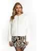 faina Faux Fur Jacke in Wollweiss