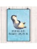 Mr. & Mrs. Panda Bild Pinguin Lachen mit Spruch in Eisblau