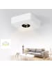 ZMH Deckenleuchte LED 1-flammige eckig in weiß 7W Warmweiß Deckenspot L 13.2cm