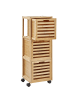 Beliani Badezimmerschrank SHAWNEE in Braun - (W) 32 x (H) 90 x (L) 30 cm