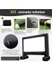 COSTWAY Aufblasbare Beamer Leinwand 257x144cm in Schwarz
