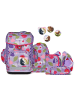 Ergobag Cubo Light Schulranzen Set 6-tlg. BlütenzauBär 2025 in violet