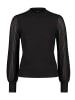 Zero  Feinstrickpullover mit Spitzenärmeln in Black Beauty
