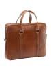 SID & VAIN Leder-Laptoptasche 15" Leder Businesstasche Unisex BRADY in braun