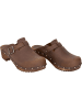 Sanita Comfortwear Clog "Wood-Kristel Open" in Braun