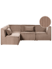 Beliani 4-tlg Modulsofa LEMVIG in Beige rechtsseitig