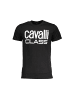 cavalli CLASS Schwarzes Baumwoll-T-Shirt