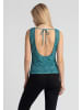 myMo Women Top in aqua black