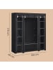 SONGMICS Kleiderschrank Rylan in Schwarz - (B)45 x (H)175 x (T)150 cm