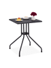 relaxdays Gartentisch "Rattan-Optik" in Schwarz - (B)61 x (H)75 x (T)61 cm