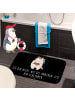 Mr. & Mrs. Panda Badezimmerteppich Einhorn Herz mit Spruch in Schwarz