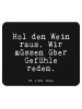 Mr. & Mrs. Panda Mouse Pad Hol den Wein raus.... mit Spruch in Schwarz
