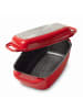 Stoneline Bräter Schmortopf 40x22 cm | mit Deckel in Rot