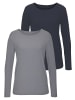 Vivance Langarmshirt in navy, graublau