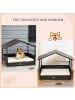 Pawhut Rattan Hundeliege Outdoor mit Dach B69 x T98 x H70 cm