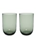 like. by Villeroy & Boch 2er Set Longdrinkbecher Like Glass 385 ml in Sage