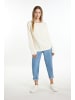 DreiMaster Damen Strickpullover in Wollweiss